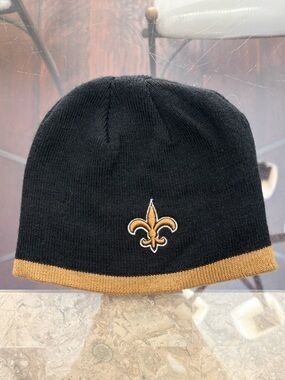 New Orleans Saints Black Gold Beanie Hat NFL Team Apparel
